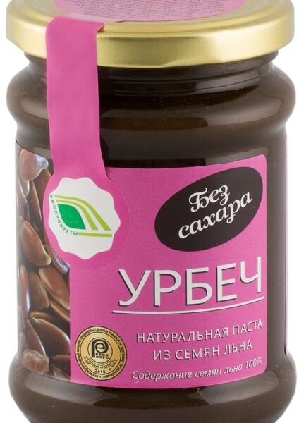 Паста ореховая Урбеч Биопродукты из семян льна 280г