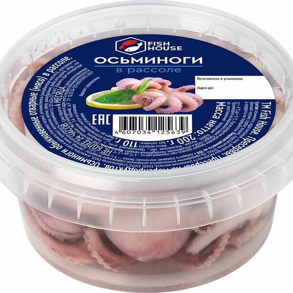 Осьминоги Fish House обыкновенные отварные в рассоле 200г