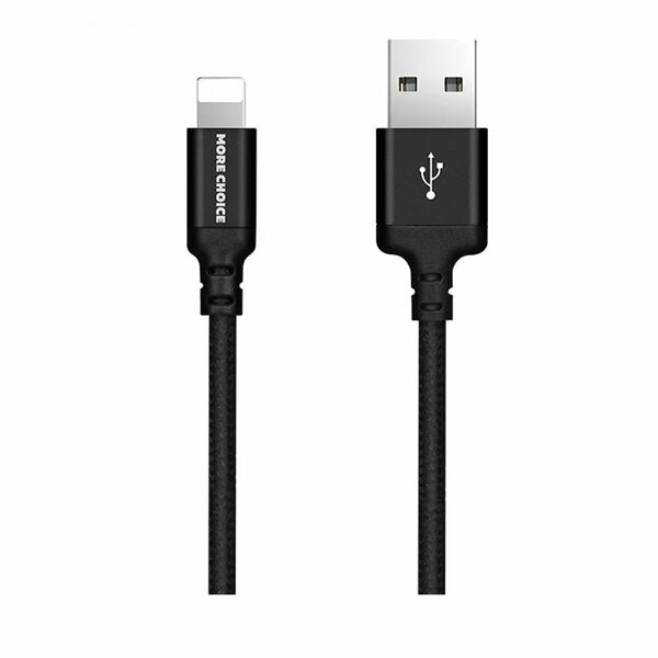 Кабель More choice K12i USB/Lightning 8-pin 1м (Black) (1315260)