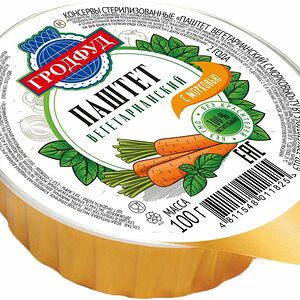 Паштет Гродфуд Вегетарианский с морковью, 100г