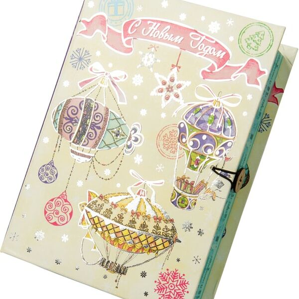 Коробка подарочная Magic Pack Новогодние воздушные шары Размер S 18*12*5см