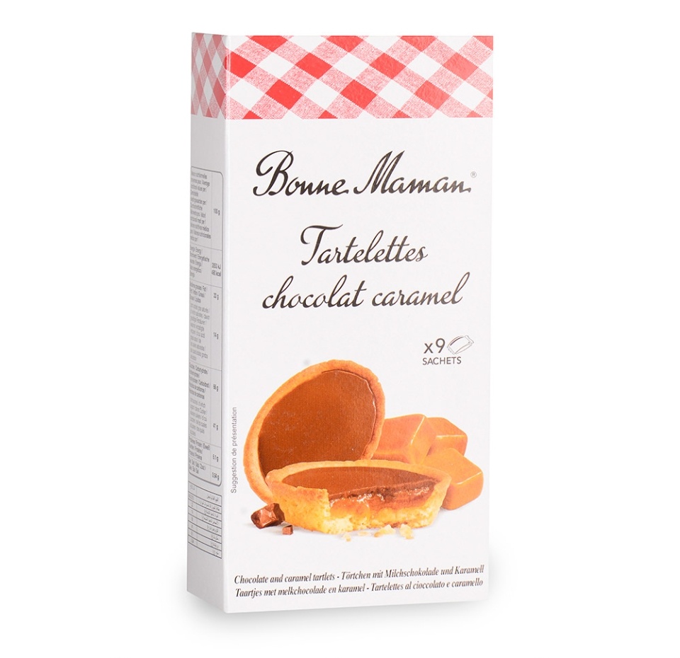 

Печенье Bonne Maman "Tartelettes" с шоколадно-карамельной начинкой 135г