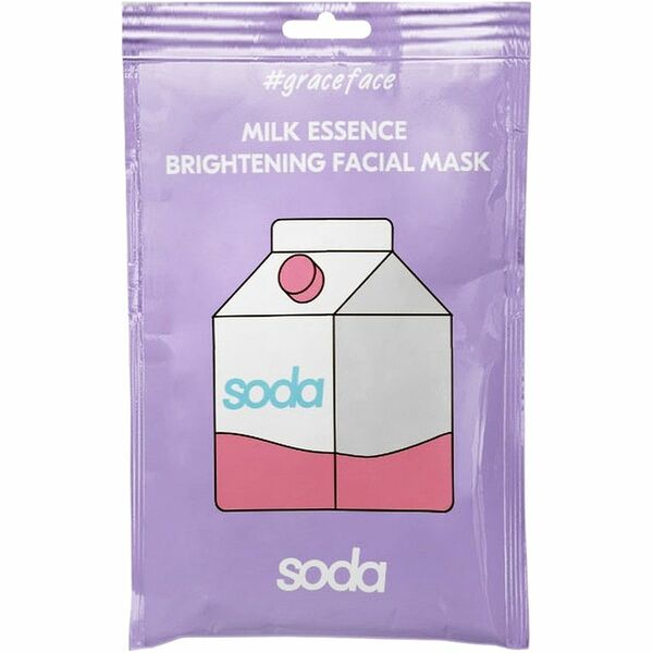 Маска Soda тканевая для лица сияние кожи с молочной эссенцией