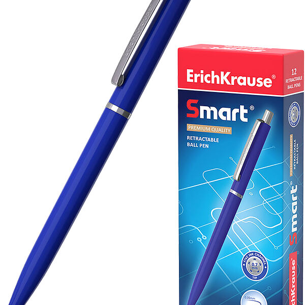 Ручка Smart шариковая синяя авто