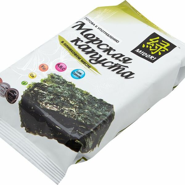 Капуста морская Midori в оливковом масле сушёная жареная, 5г