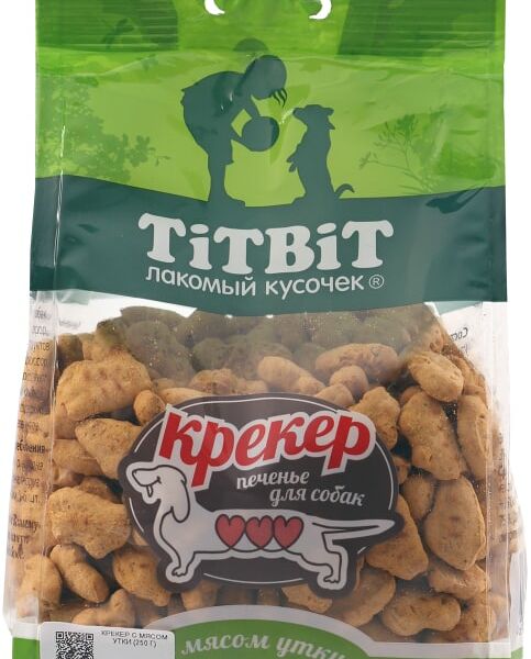 Лакомство для собак TiTBiT Крекреры с мясом утки 250г