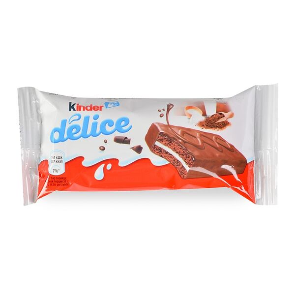 Пирожное бисквитное Kinder delice в шоколадной глазури