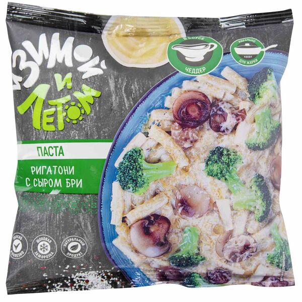 Паста Ригатони И Зимой И Летом с сыром Бри в соусе Чеддер