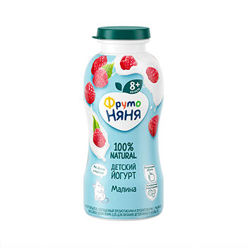 Йогурт ФрутоНяня малина с 8 месяцев 2.5%, 200мл