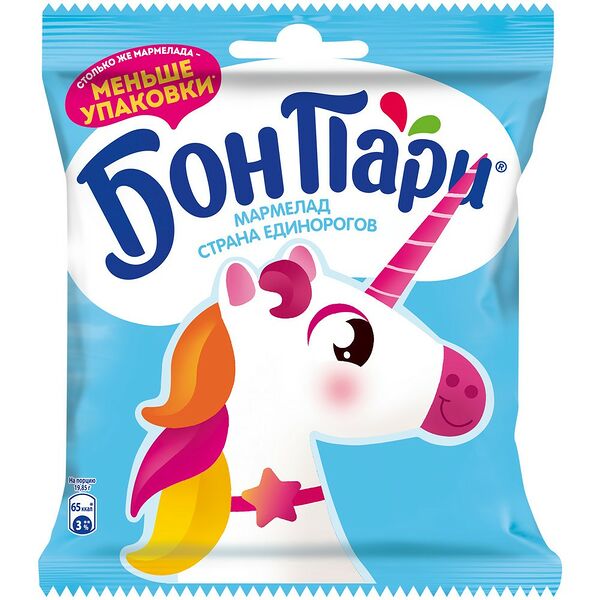 Жевательный мармелад БОН ПАРИ Страна единорогов вес 100г Нестле РОССИЯ