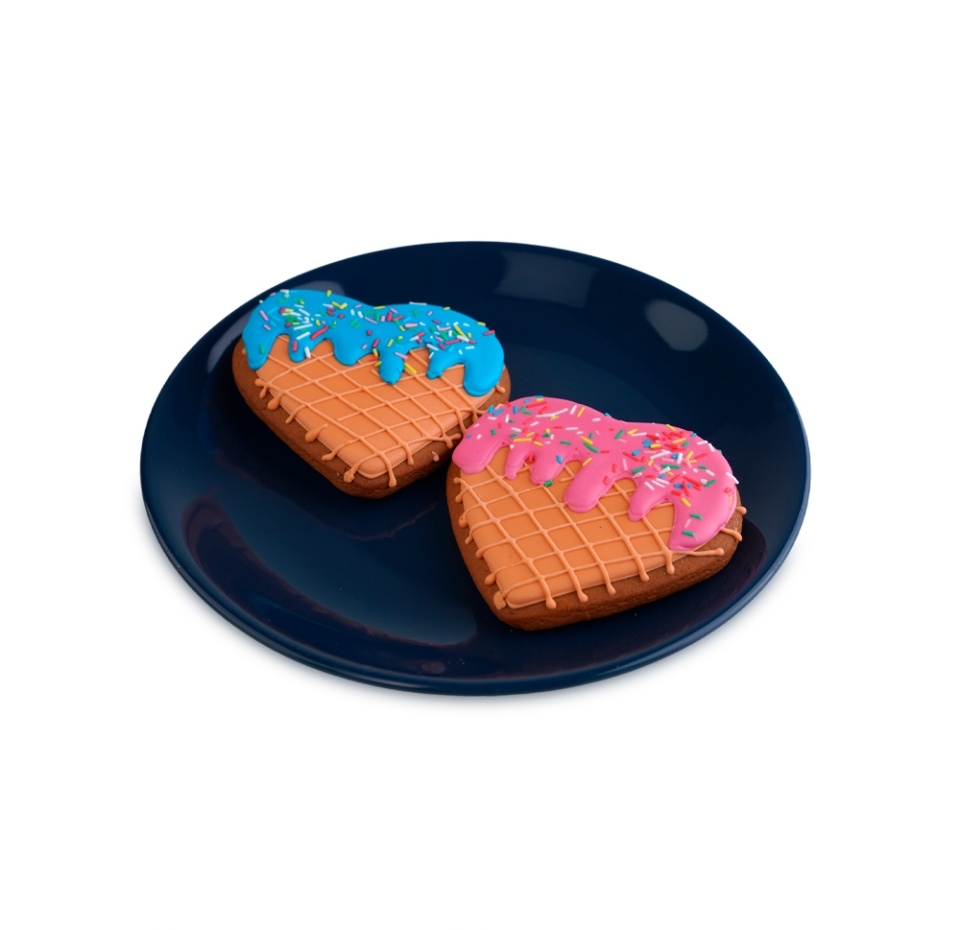 

Пряник медовый фигурный «Мороженое» ручной работы от шеф-пекаря, 30 г