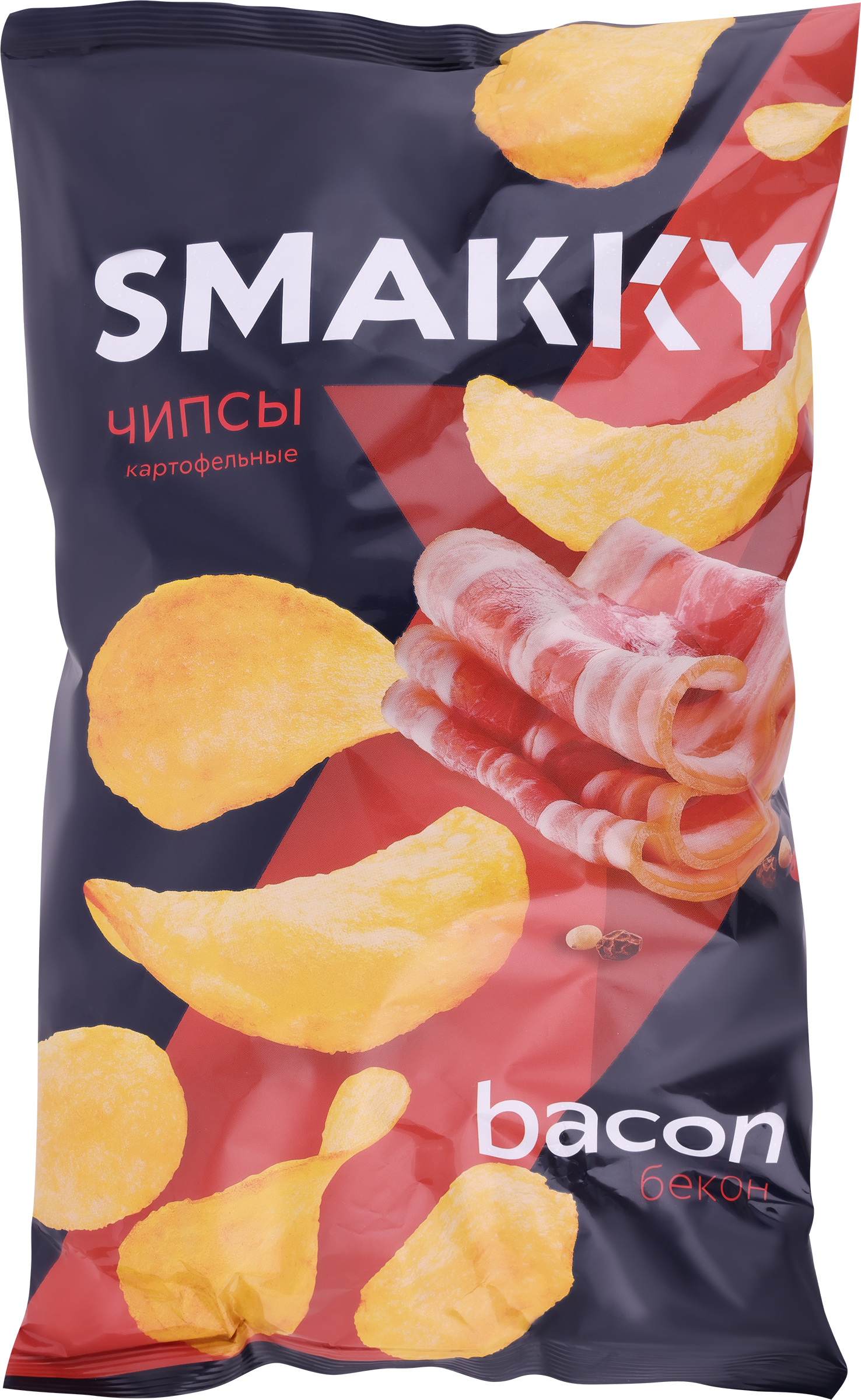

Чипсы картофельные SMAKKY со вкусом бекона, 180г