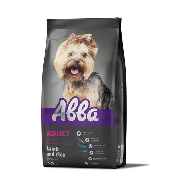 Premium Adult Сухой корм Aвва для собак мелких пород, ягненок и рис, 1.5 кг