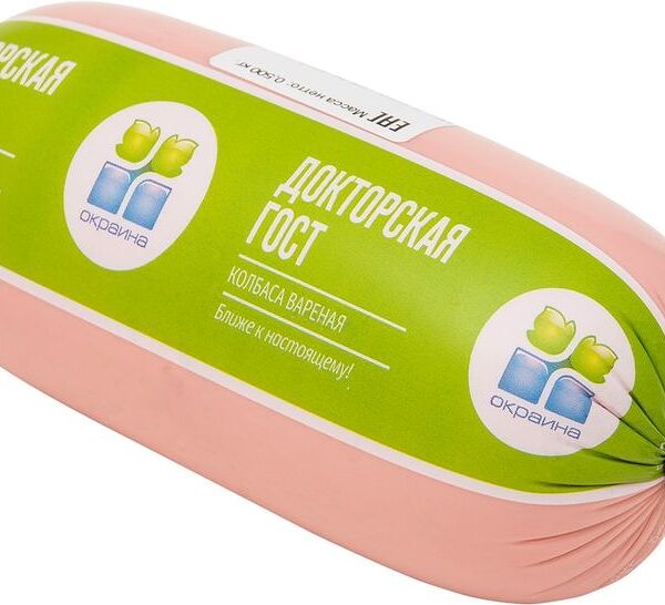 Колбаса Окраина Докторская вареная 500г