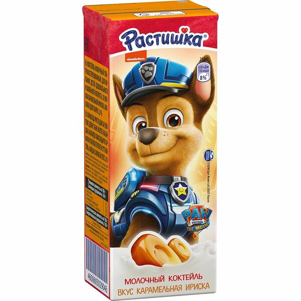 Коктейль молочный Растишка Paw Patrol со вкусом Карамельной ириски 2%