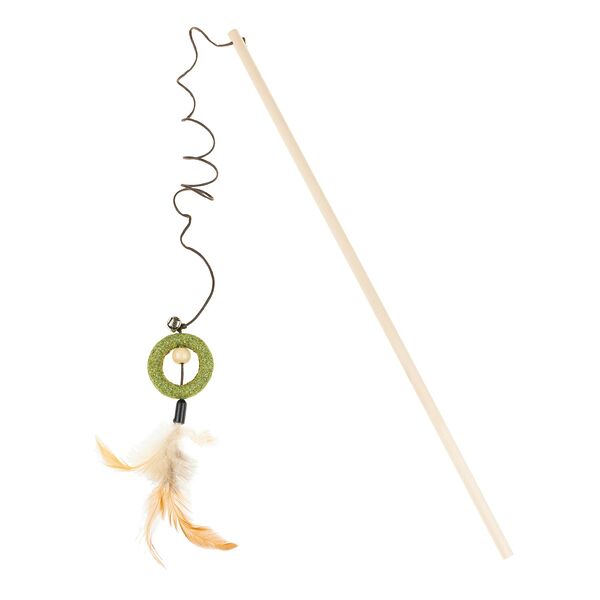 Игрушка для кошек Дразнилка Кольцо с перьями 40 см