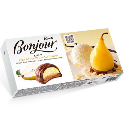 Десерт Bonjour со вкусом Груша с французской ванилью