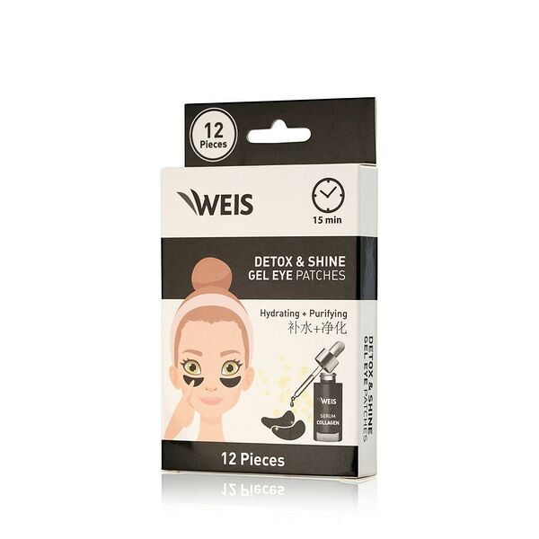 Гелевые патчи для области вокруг глаз Weis с эффектом сияния и детокса, 12 шт.