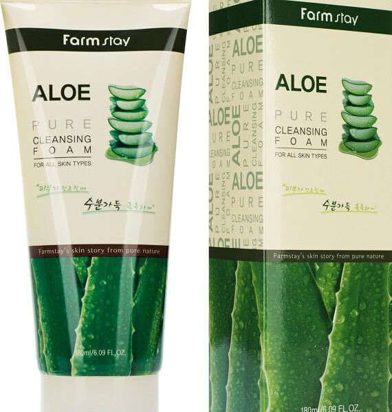 Пенка для умывания FarmStay с экстрактом алоэ 180мл