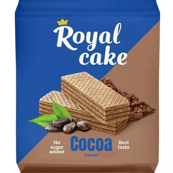 Вафли Royal Cake на сорбите со вкусом какао 120г