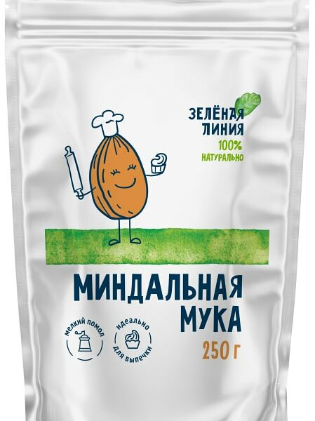 Мука миндальная Зелёная Линия, 250 г