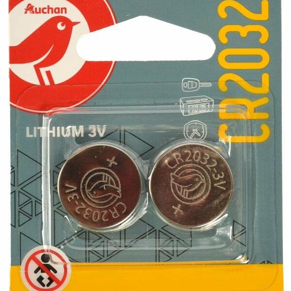 Батарейка АШАН Красная птица литиевая CR2032, 2 шт