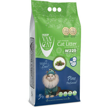 Комкующийся наполнитель Van Cat без пыли с ароматом соснового леса 