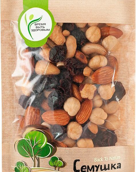 Смесь из жареных орехов и изюма Семушка