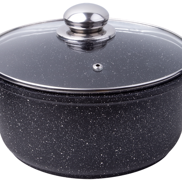 Кастрюля HOMECLUB Marble, литой алюминий, стеклянная крышка 2л Арт. HC-2K