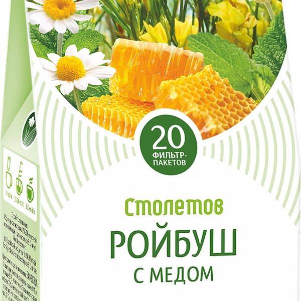 Чайный напиток Столетов Ройбуш с медом 20 *1 г