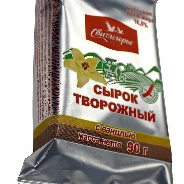 Сырок творожный Свитлогорье с ванилином 16,5% 90 г