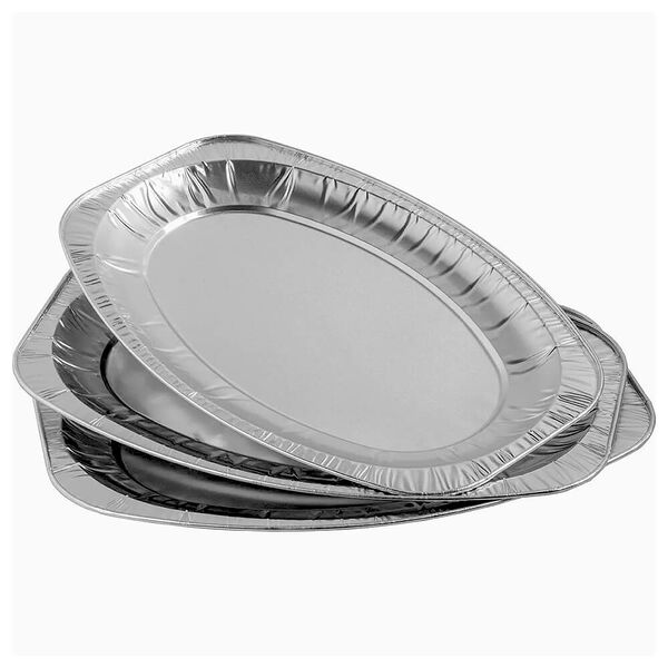 Набор подносов 3шт алюминивых 35*23,5*2,5см полли нат133