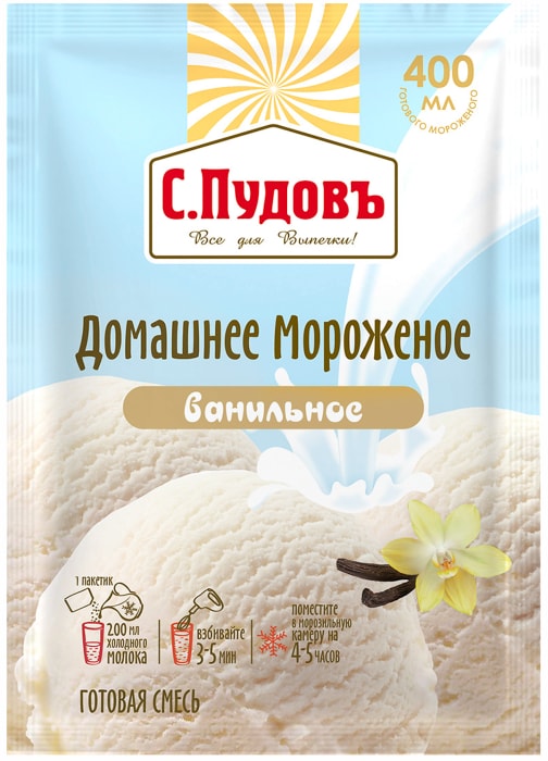 

Смесь для мороженого С.Пудовъ ванильное 70 г