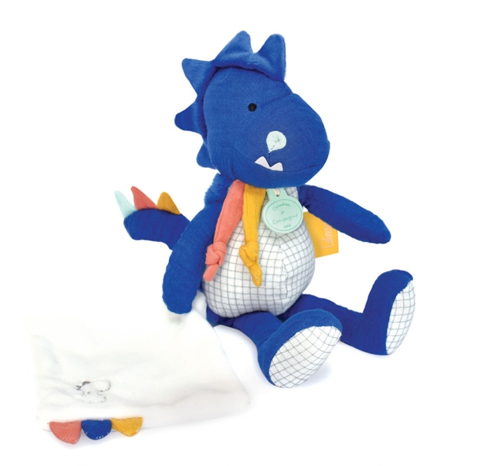 

Игрушка мягкая «Дракон Sashou синий» в подарочной коробке, Doudou et Compagnie, 25 см, Франция