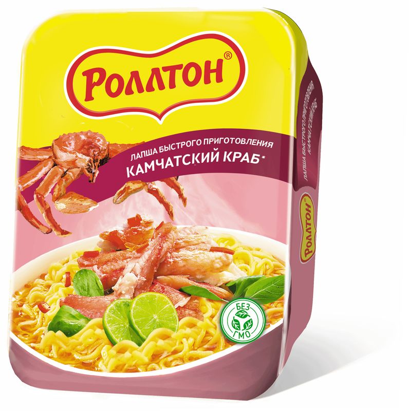 

Лапша быстрого приготовления Роллтон Камчатский краб 90г