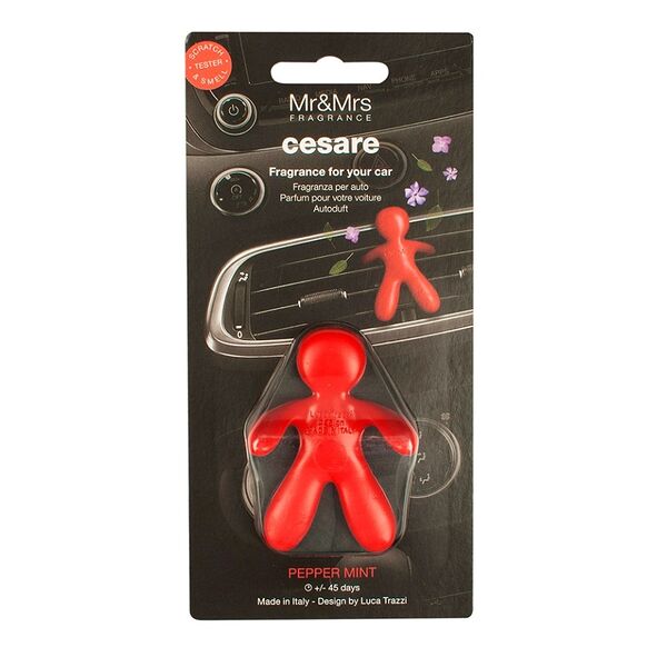Ароматизатор для автомобиля Mr&Mrs Fragrance Cesare красный/PEPPERMINT Италия