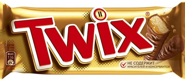 Шоколадный батончик Twix с карамелью 2шт*27.5г