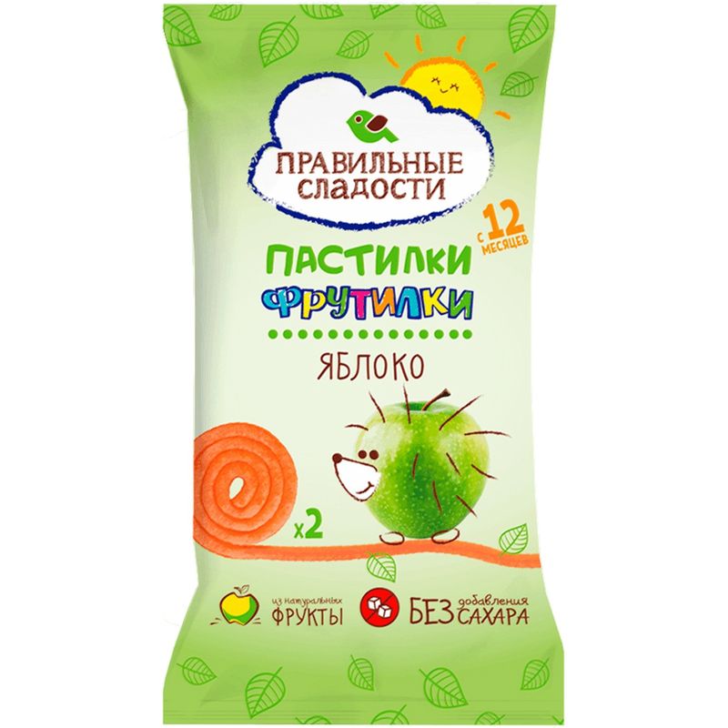 

Пастилки Правильные сладости Фрутилки Яблоко 15 г