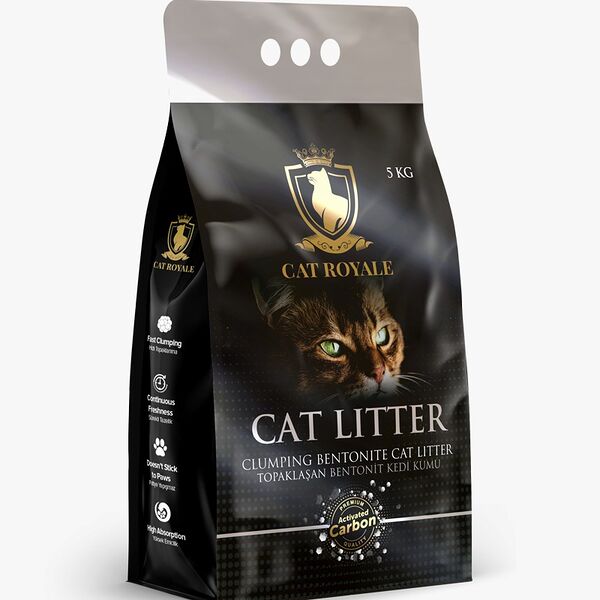 Наполнитель для кошачьего туалета CAT ROYALE белый, комкующийся с ароматом лаванды 5 кг/5л