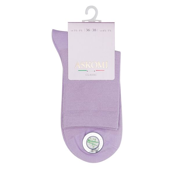Носки женские Askomi Casual Аg-1000 цвет сиреневый р.25 (39-41), 80% бамбук, 15% полиамид, 5% лайкра ООО 