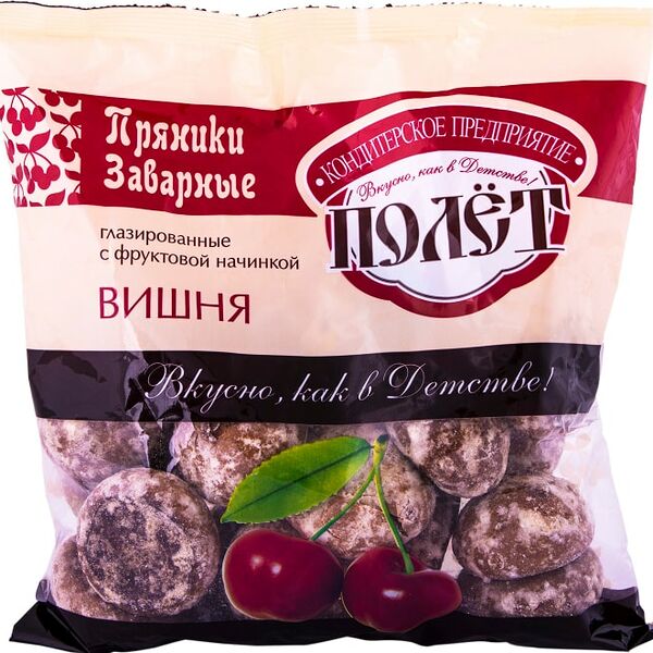 Пряники Полет заварные Вишня 300г