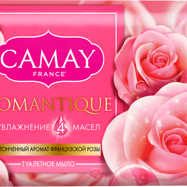 Туалетное мыло CAMAY Romantique с ароматом французской розы