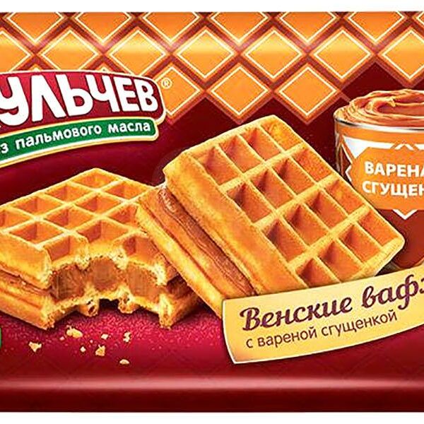 Вафли Акульчев венские со вкусом вареной сгущенки