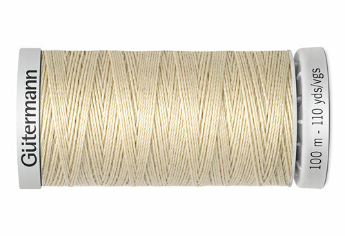 724033 Нить Extra Strong M 782 суперкрепкая, 100м, 100% п/э Gutermann(414 св.кремово-бежевый)