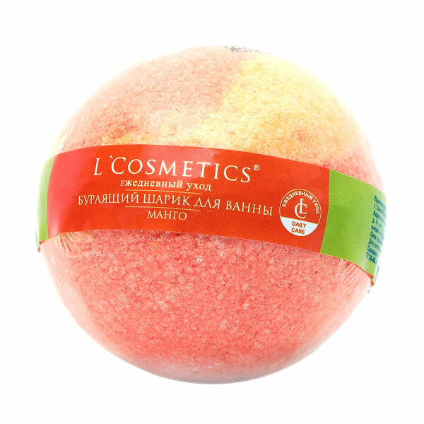 Шар бурлящий для ванны L'Cosmetics манго ручная работа