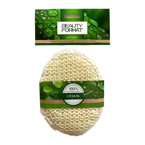 Мочалка Beauty Style на руку овальная сизаль 45594-4008