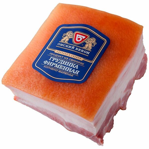 Грудинка Омский бекон фирменная варено-копченая