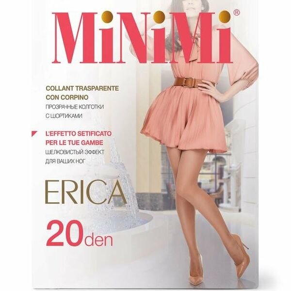 Колготки женские Minimi Erica 20 nero, размер 3