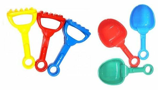 Игрушка для песка лопатка/грабельки, 17 см