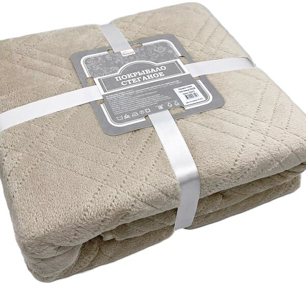 Покрывало стеганое Casa Comforte Fionet Бежевое 200*220см